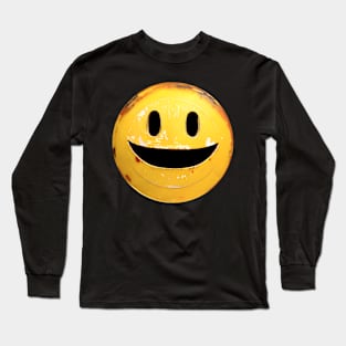 Retro Metal Open Smiley Face 03 Long Sleeve T-Shirt